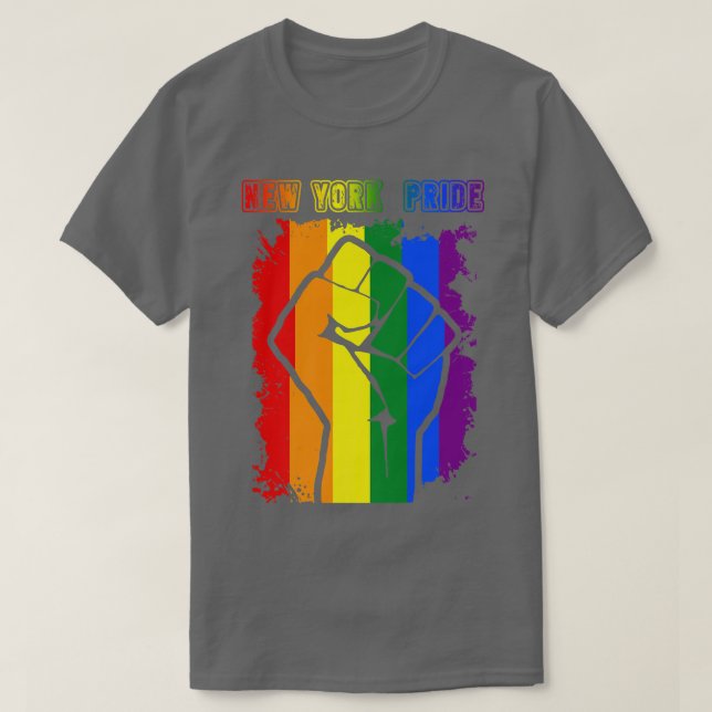 New York LGBT Pride Month HBT TQ Rainbow Flagga fo T Shirt (Design framsida)