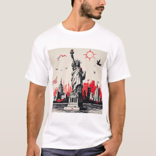 New York Liberty Statue Manar T-Shirt