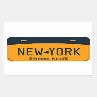 New York License Plate, Empire state Rektangulärt Klistermärke