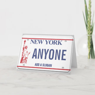 New York-licensskylt (personlig) Kort