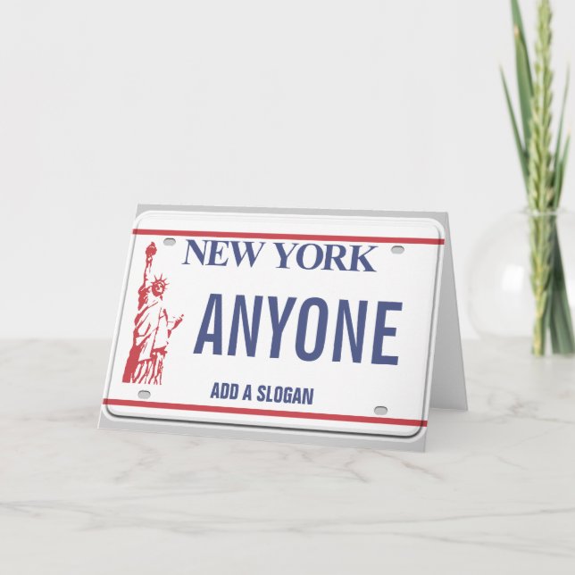 New York-licensskylt (personlig) Kort (Framsida)