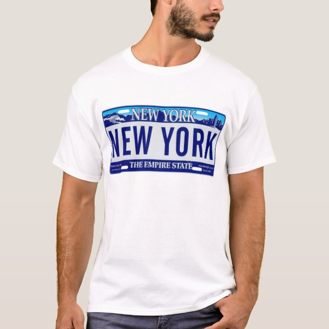 New York-licensskylt T Shirt (Framsida)