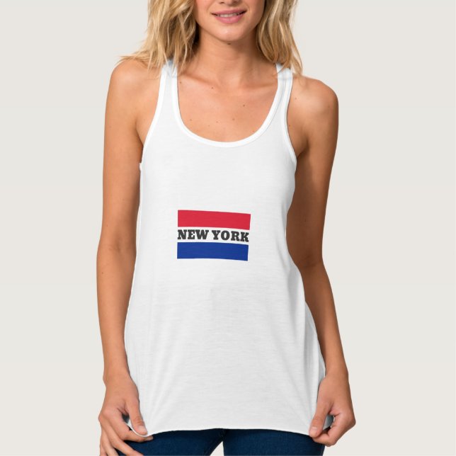 New York Linne Med Racerback (Framsida)