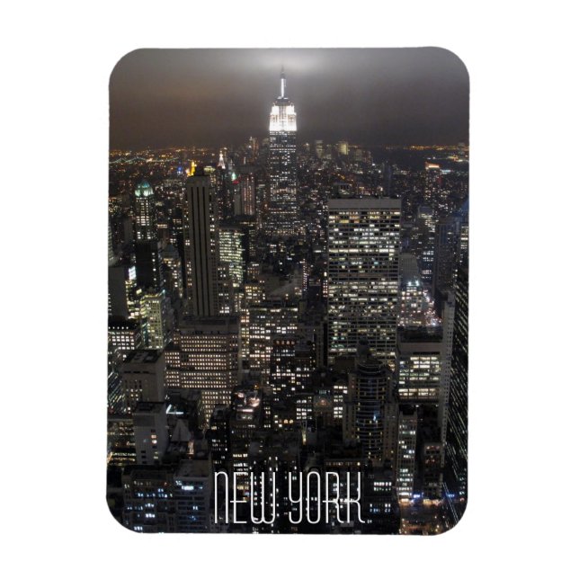 New York Magnet NY City Ljus NY Skyline Souvenir (Vertikal)