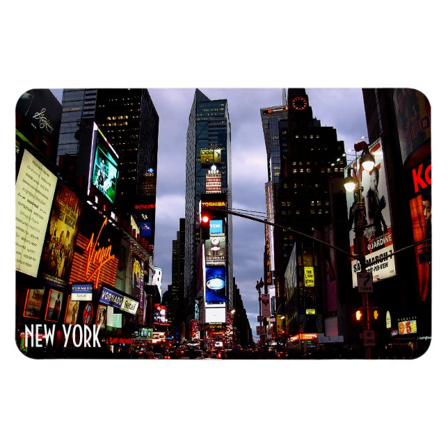 New York Magnet NY City Time Square NY Souvenir (Horisontell)