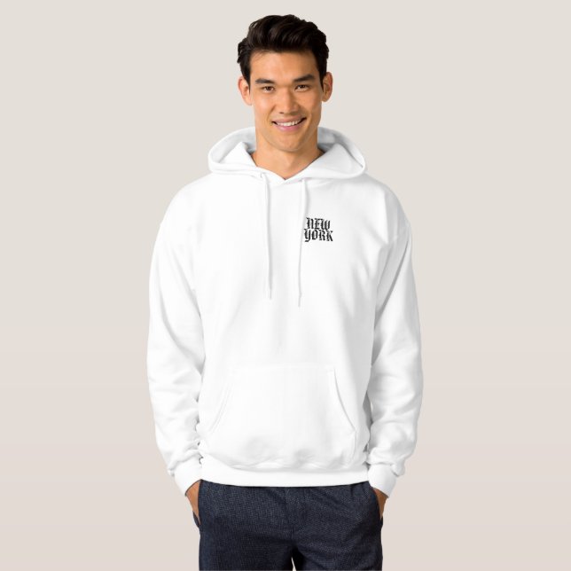 NEW YORK MANAR BASIC HOOED SWEATSHIRT (Hel framsida)