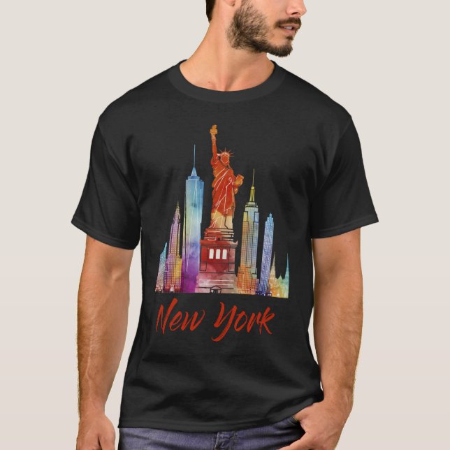 New York manarutslagsplats - svart T Shirt (Framsida)