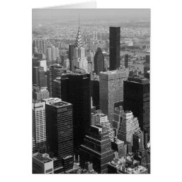 New York, Manhattan Black and White Hälsningskort