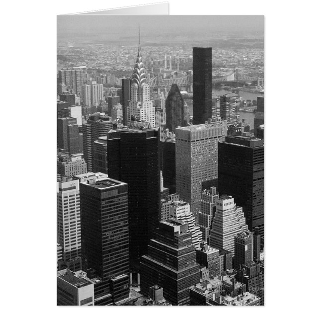 New York, Manhattan Black and White Hälsningskort (Framsidan)