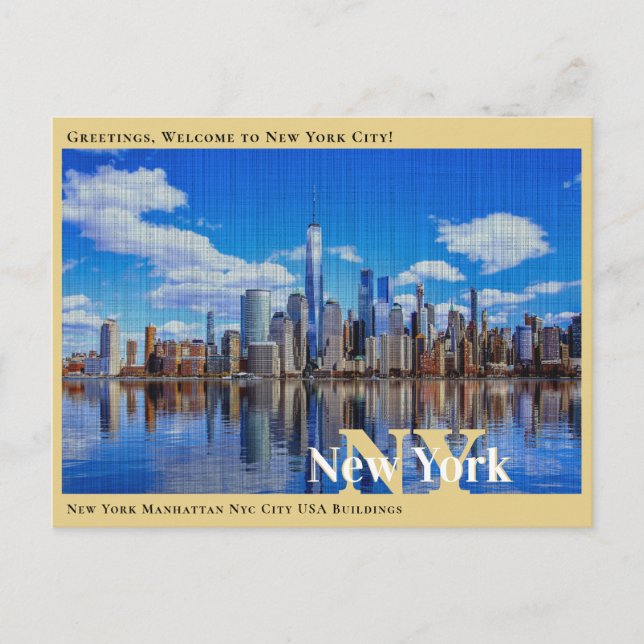  New York Manhattan NYC City USA Byggnad  Vykort (Framsida)