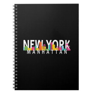 New York Manhattan siluett med palmer Anteckningsbok