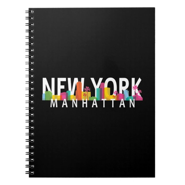 New York Manhattan skyline med handflatan Anteckningsbok (Framsidan)