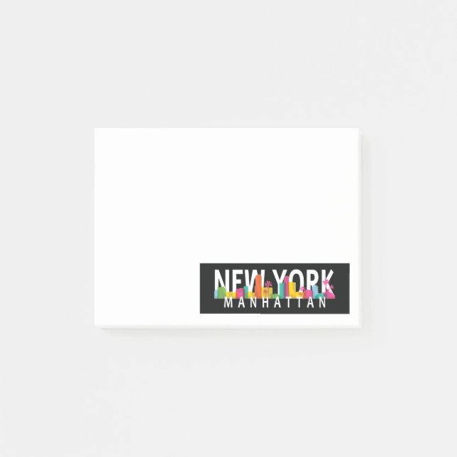 New York Manhattan skyline med handflatan Post-it Block (Framsida)