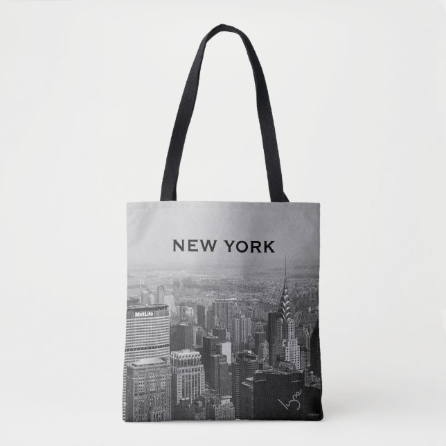 New York Manhattan Skyline Unisex Coola Tygkasse (Framsida)