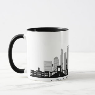 NEW YORK Manhatten USA City Skyline Silhouette Mugg