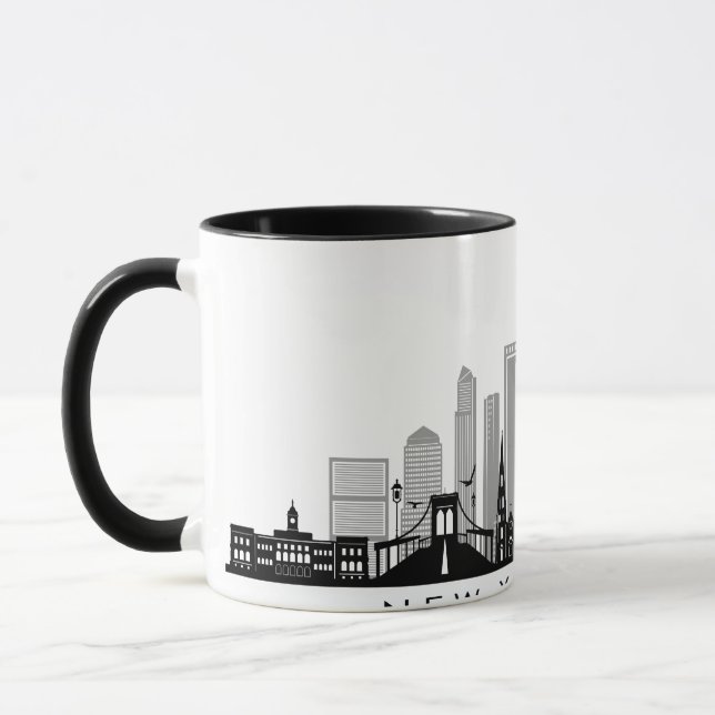 NEW YORK Manhatten USA City Skyline Silhouette Mugg (Vänster)