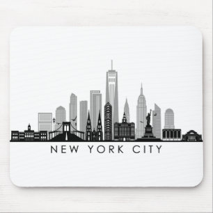 NEW YORK Manhatten USA City Skyline Silhouette Musmatta