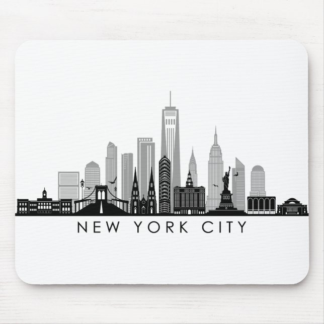 NEW YORK Manhatten USA City Skyline Silhouette Musmatta (Framsidan)