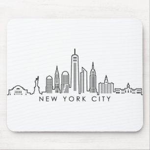 NEW YORK Manhatten USA City Skyline Silhouette Musmatta