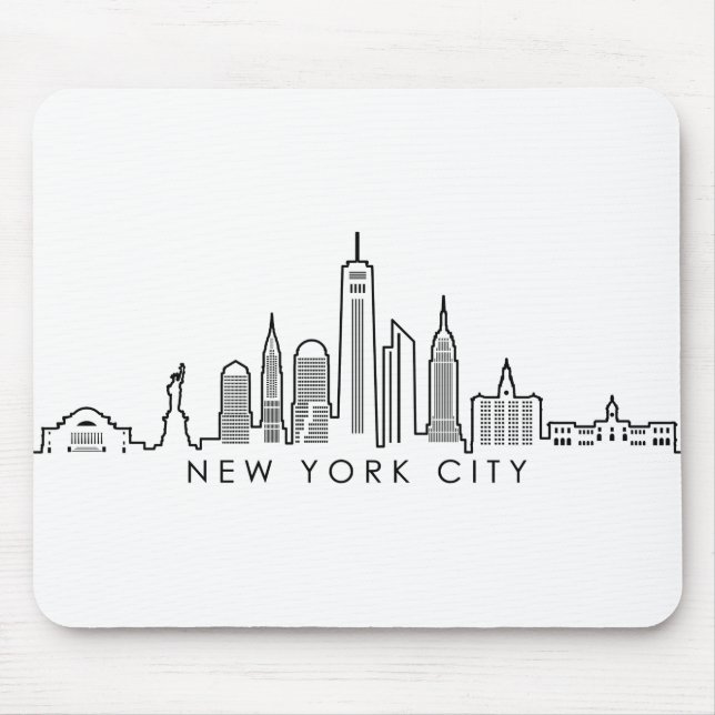 NEW YORK Manhatten USA City Skyline Silhouette Musmatta (Framsidan)