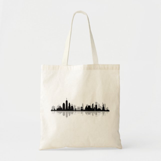 NEW YORK Manhatten USA City Skyline Silhouette Tygkasse (Framsidan)