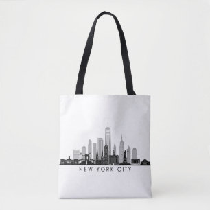 NEW YORK Manhatten USA City Skyline Silhouette Tygkasse