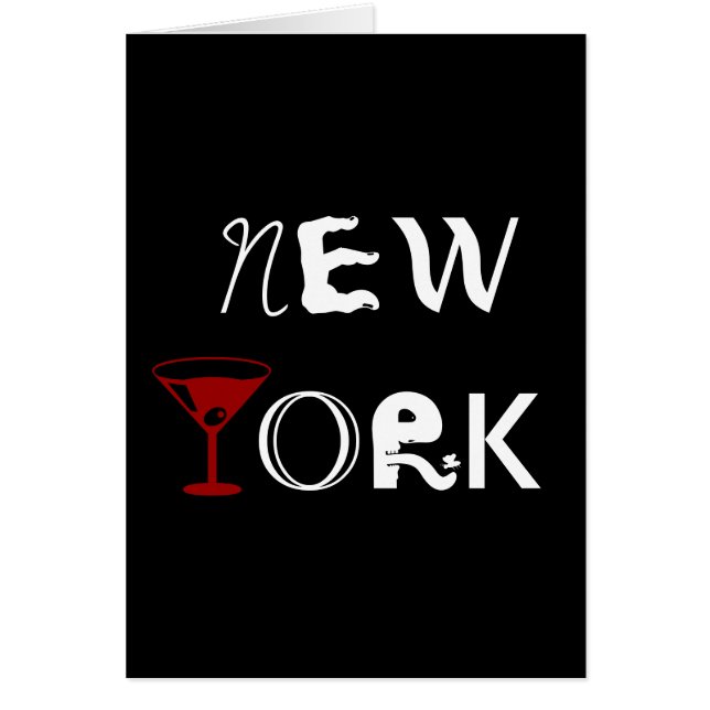 New York Martini kort (Framsidan)