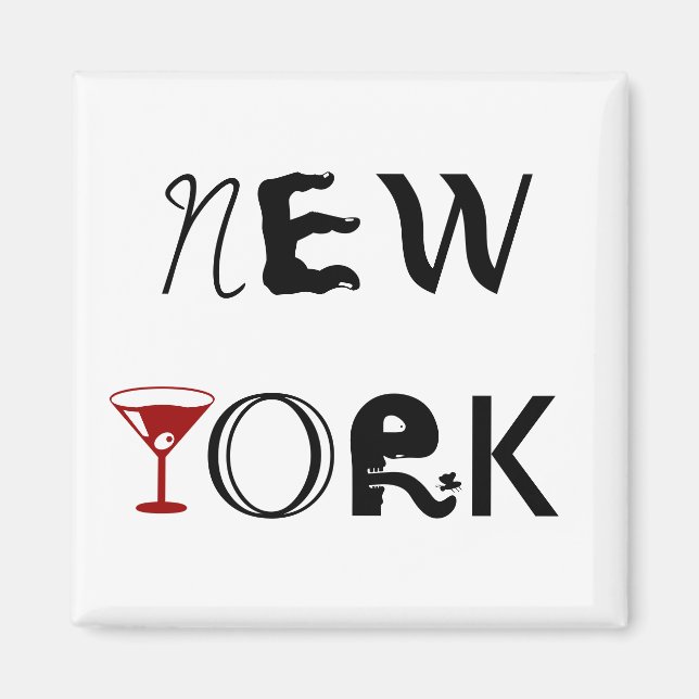 New York Martini Magnet (Framsidan)