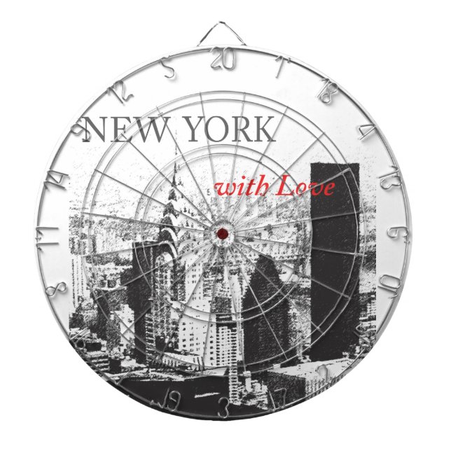 New York med Kärlek Darttavla (Framsidan)
