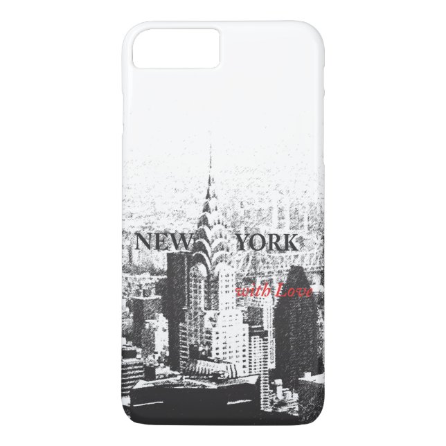 New York med Kärlek iPhone 7 fodral Case-Mate iPhone Skal (Baksida)