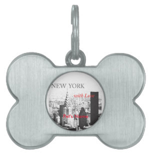 New York med Kärlek Namnbricka Husdjur