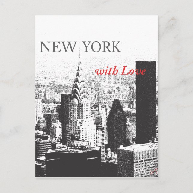 New York med Kärlek Vykort (Framsida)
