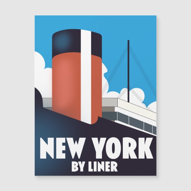 New York med linjefartyg (Framsida)