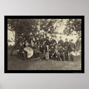 New York Militia Band, Arlington, VA 1861 Poster