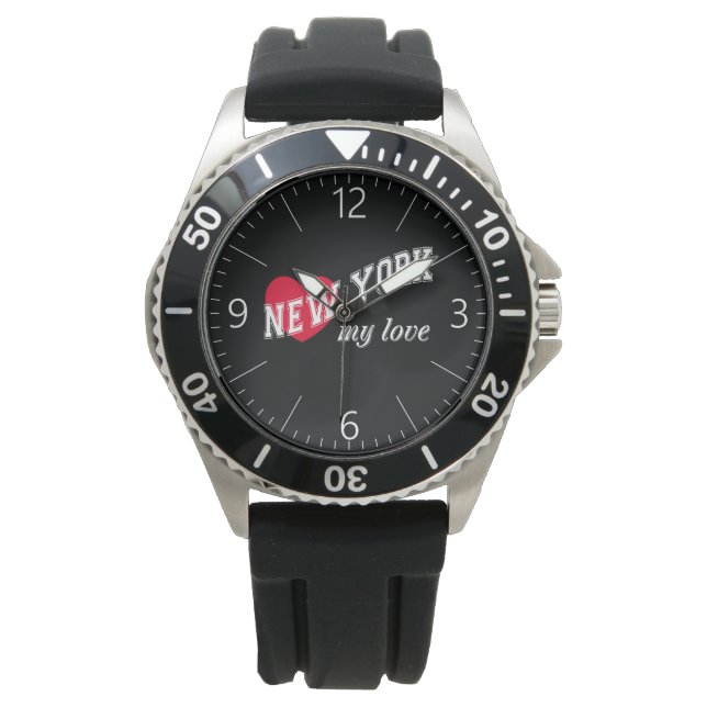 New York min kärlek Armbandsur (Framsida)