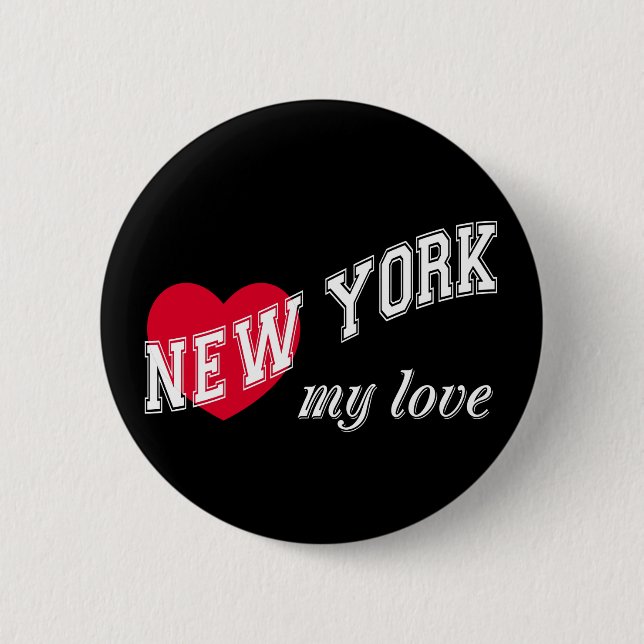 New York min kärlek Knapp (Framsida)