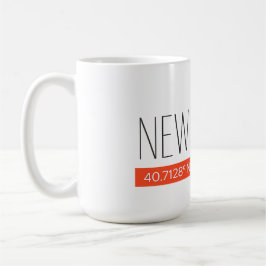" New York " minimalistisk typografi Kaffemugg