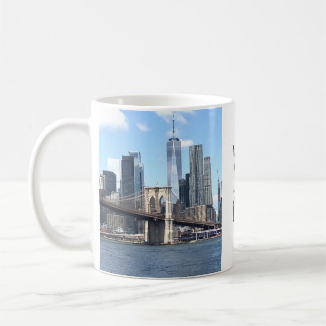 New York Modern Two Photos Kaffemugg (Vänster)