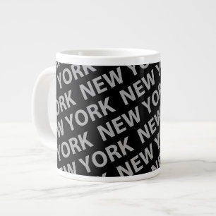 New York Mönster Grått Jumbo Mugg