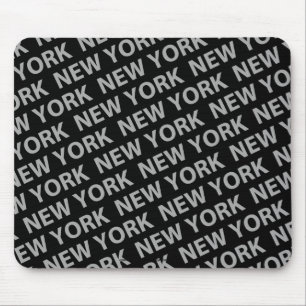 New York Mönster Grått Musmatta