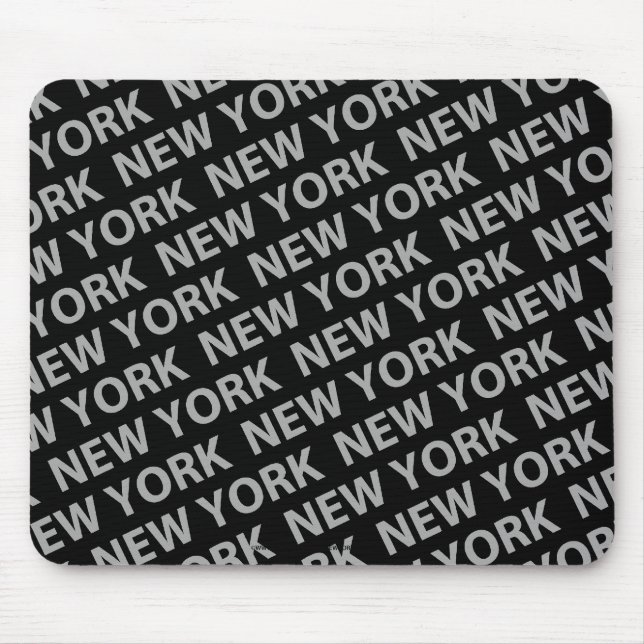 New York Mönster Grått Musmatta (Framsidan)