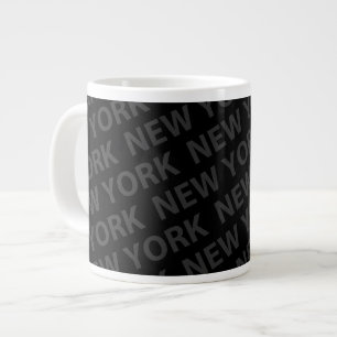 New York Mönster Mörk Grått Jumbo Mugg