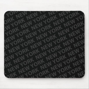 New York Mönster Mörk Grått Musmatta