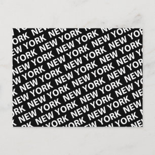 New York Mönster White Vykort