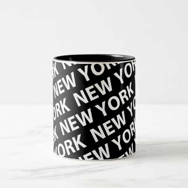 New York mönstervit Två-Tonad Mugg (Center)
