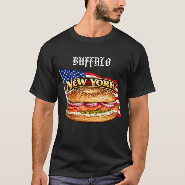 New York Mörk Herr T-Shirt (Framsida)