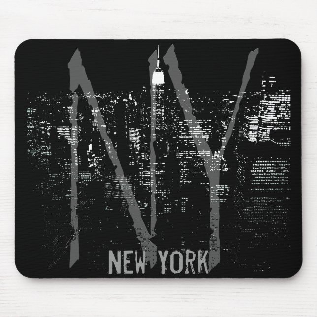New York Mousepad CityscapeNew York City gåvor Musmatta (Framsidan)