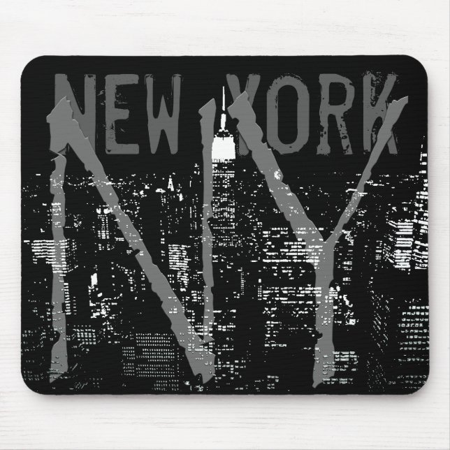 New York Mousepad CityscapeNew York City gåvor Musmatta (Framsidan)