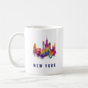 New York Mugg Nyc Skyline Print Coffee Kopp