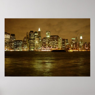 New York nattaffisch/tryck Poster